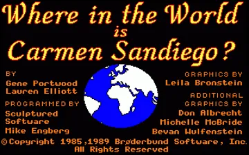 Where in the World is Carmen Sandiego screen shot title